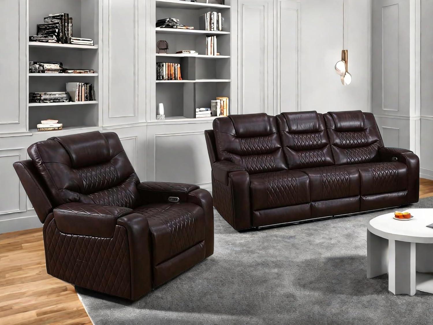 Our Honest Take on the FONTOI Leather Recliner Sofa Set