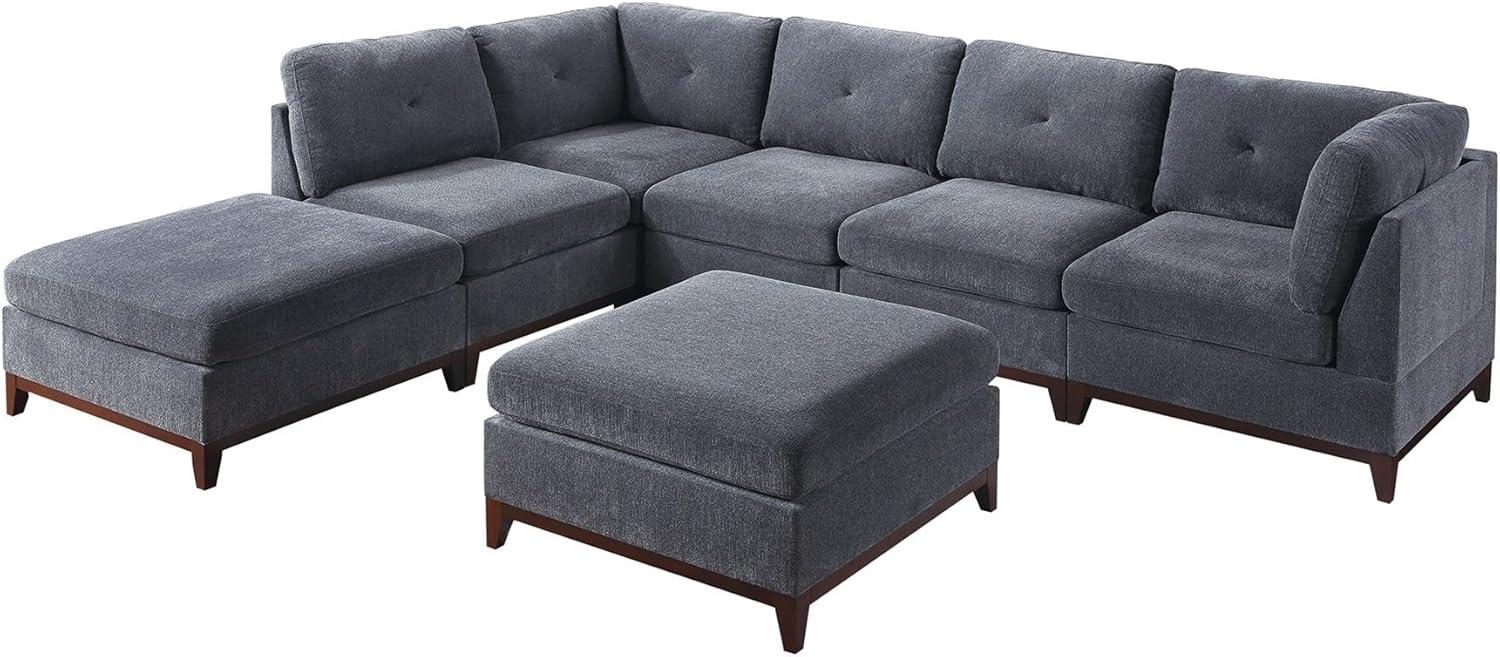 How Our Grey Chenille Modular Sectional Transformed Our Living Room