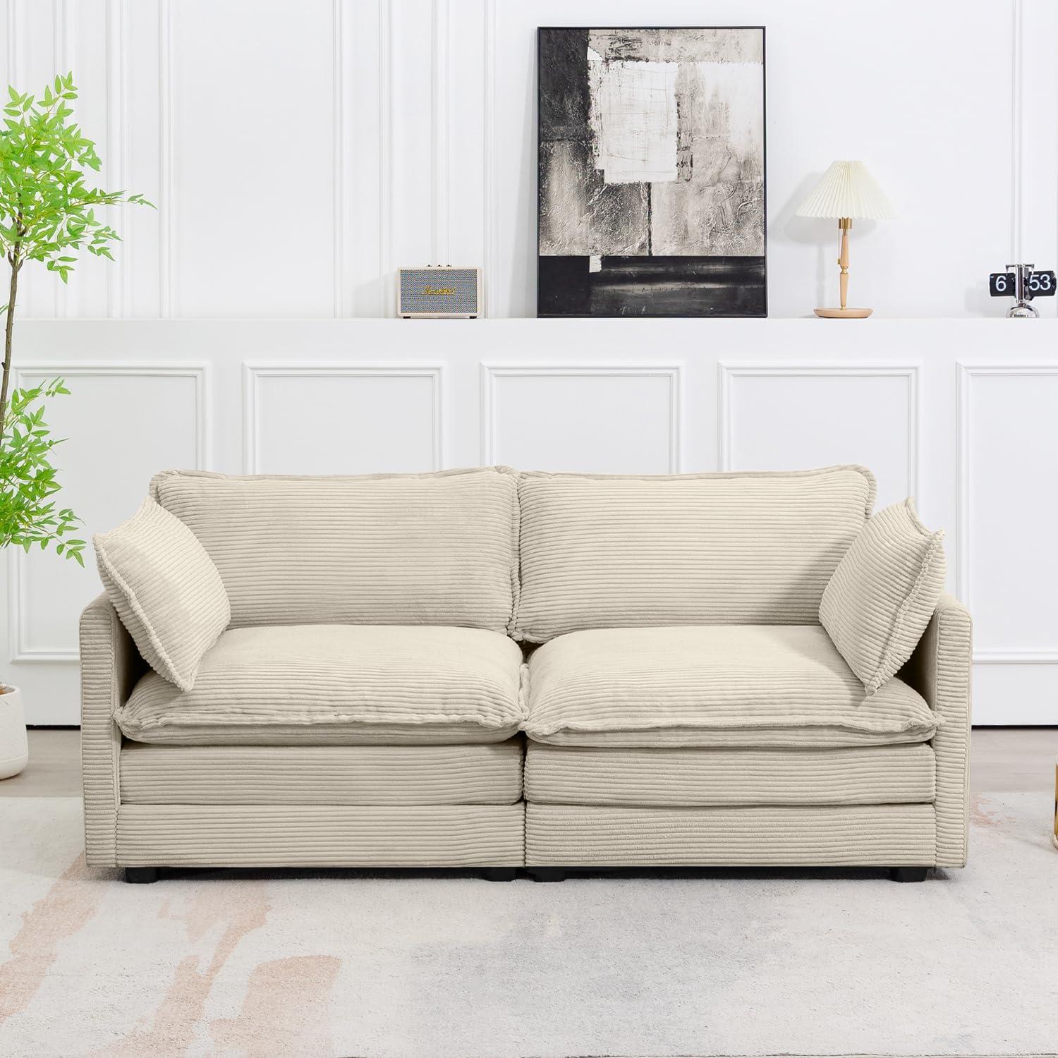 Why We Love the ROWHY Corduroy 2-Seat Loveseat Sofa