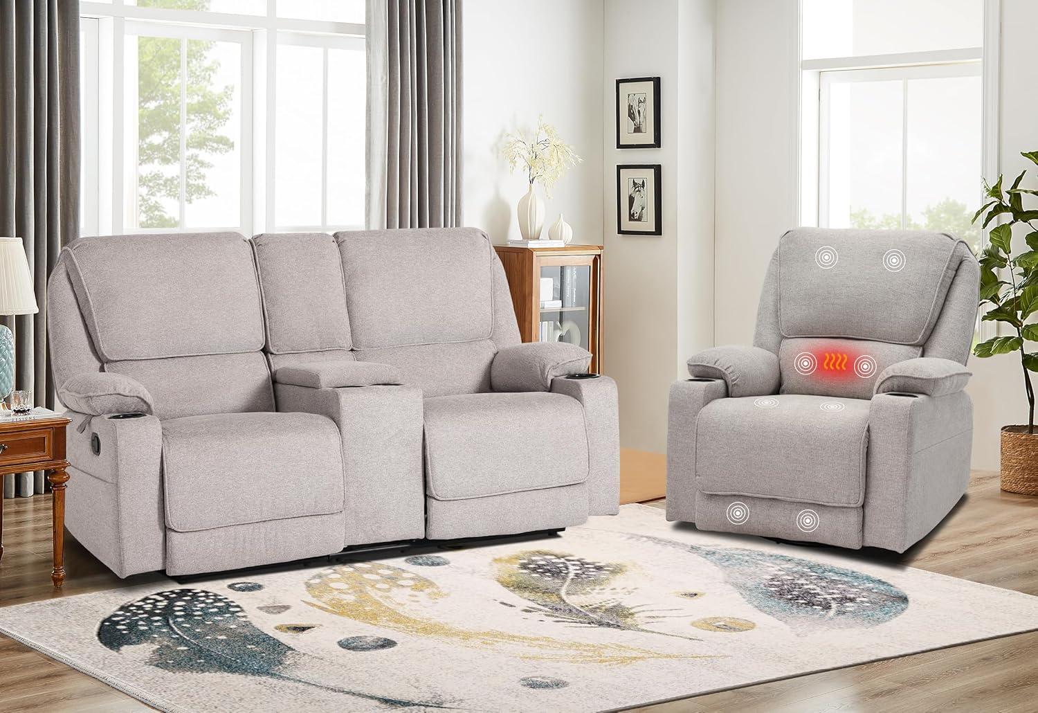 Our Take on the KIGOTY Recliner Set: Comfort Meets Convenience