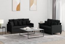 Why We Love This Sleek Black Sofa Set for Our Living Space