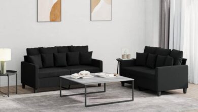 Why We Love This Sleek Black Sofa Set for Our Living Space