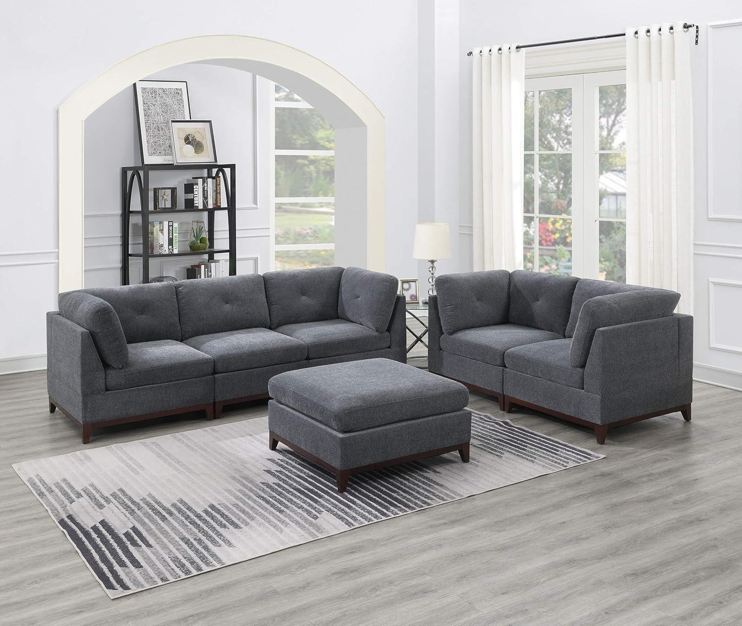 Our Review: Ash Grey Chenille 6-Pc Modular Sofa Set Experience