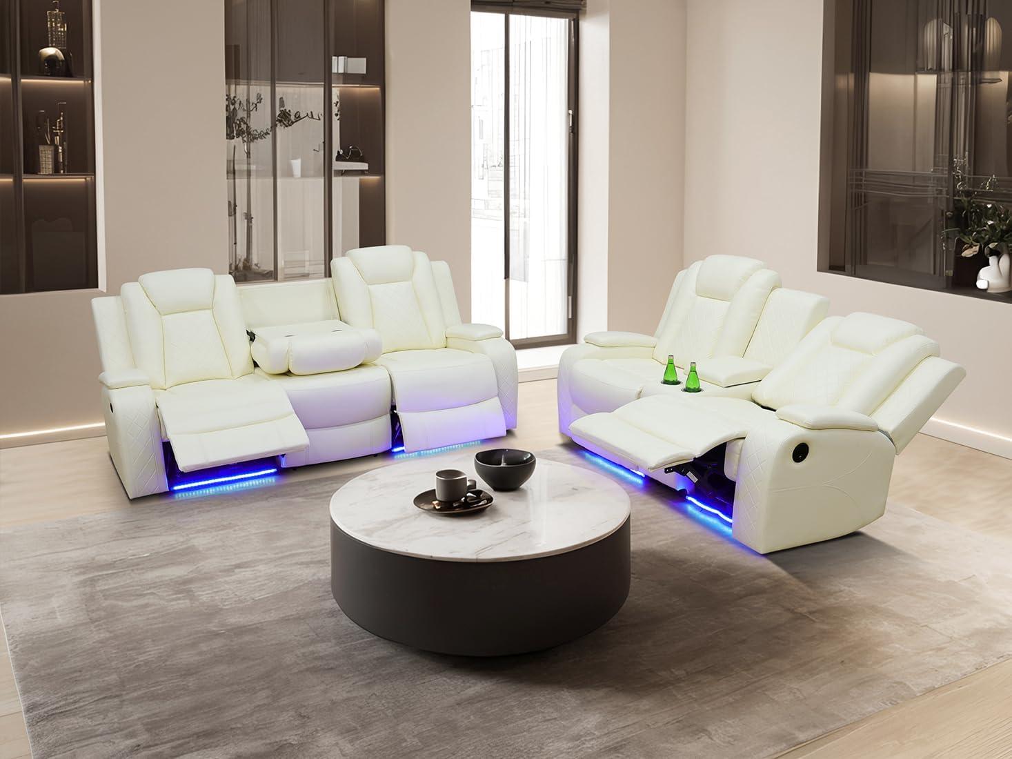 Our Honest Take: Stylish Comfort in the Vanilla White Power Recliner Set