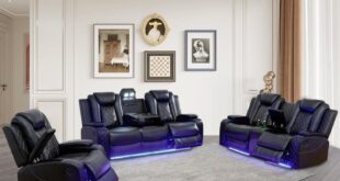 Our Honest Take on the Power Leather Recliner Sofa Set with LEDs