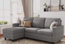 How We Made Small Spaces Cozy: HONBAY Convertible Sectional Review