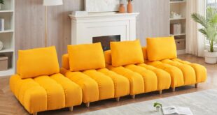 Why We Love Our 120-Inch Yellow Teddy Sofa for Any Space
