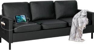 Why We Love the STHOUYN 72″ Faux Leather Sofa for Small Spaces