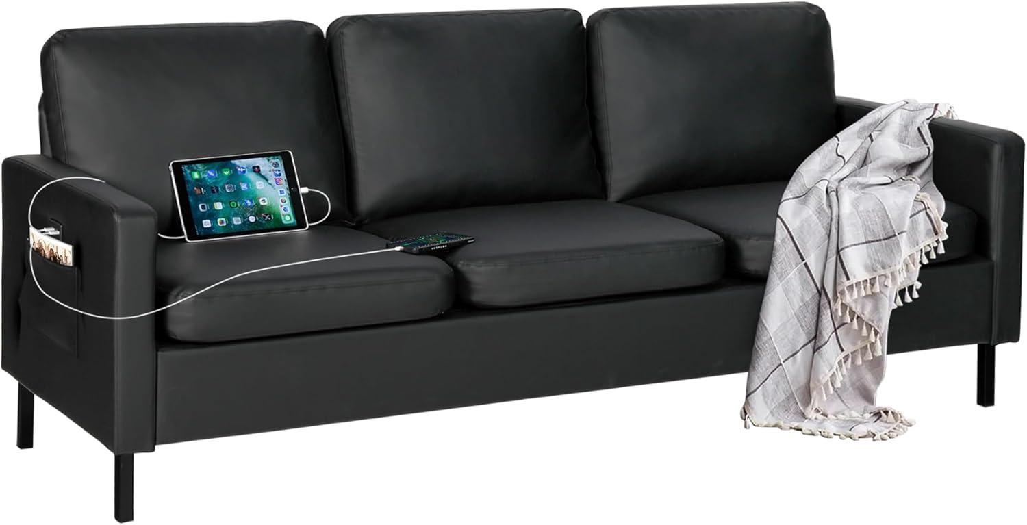 Why We Love the STHOUYN 72″ Faux Leather Sofa for Small Spaces