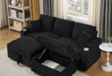 Our Honest Take on the 80.3″ Corduroy L-Shaped Sleeper Sofa