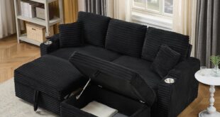 Our Honest Take on the 80.3″ Corduroy L-Shaped Sleeper Sofa