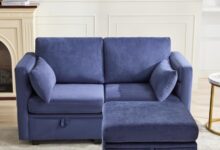 Our Take on the Asunflower Navy Blue Loveseat: Space-Savvy & Cozy