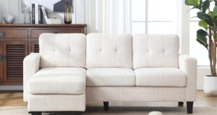 Our Honest Take on the Modern Beige L-Shaped Corduroy Sofa