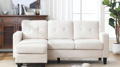 Our Honest Take on the Modern Beige L-Shaped Corduroy Sofa