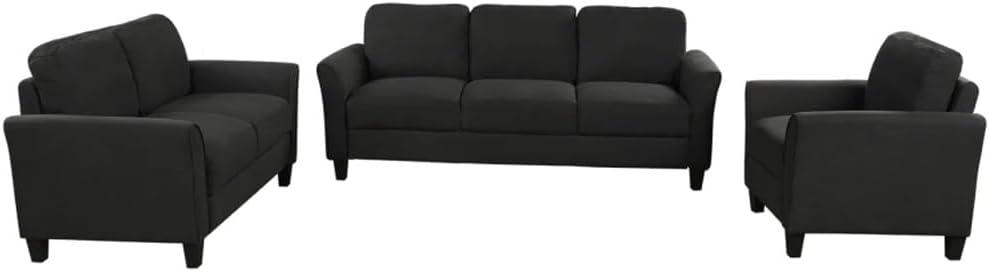 Our Honest Take on the Cozy Black Linen Sofa Set for Living Rooms