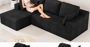 Our Take on the 104″ Black Cloud Modular Velvet Sectional Sofa