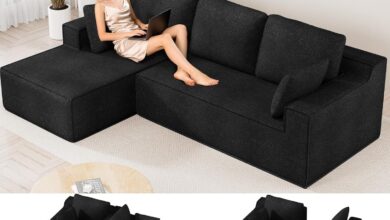 Our Take on the 104″ Black Cloud Modular Velvet Sectional Sofa