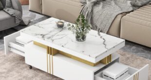 Polibi Coffee Table Review: Stylish Storage Meets Easy Mobility