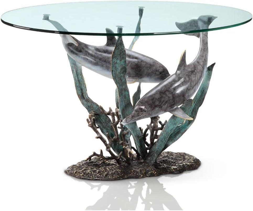 Discovering Elegance: The Dolphin Duet Glass Top Coffee Table