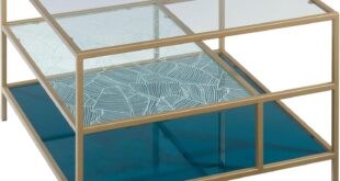 Sauder Coral Cape Coffee Table: Stylish Coastal Charm in Satin Gold