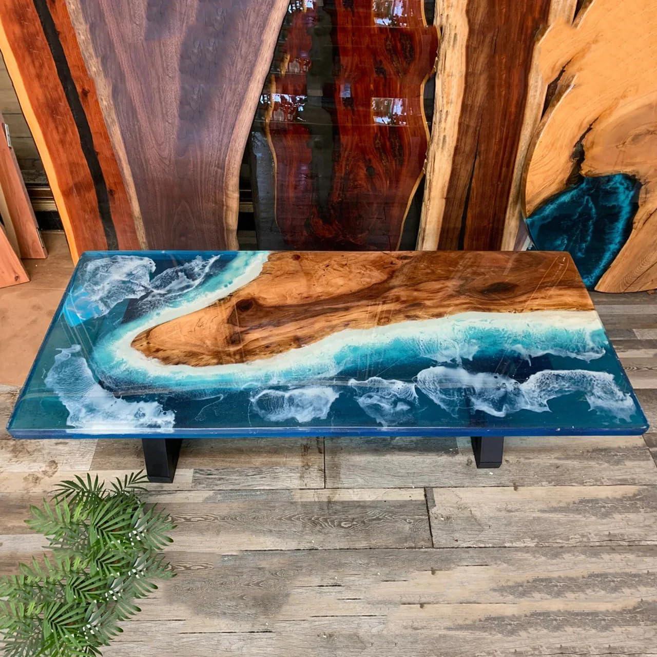 Crafting Coastal Vibes: Exploring the Large Epoxy Ocean Table