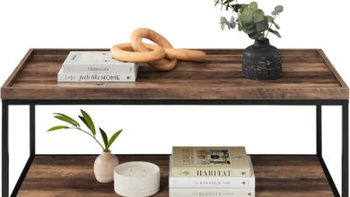 Balancing Style and Function with a 44in 2-Tier Coffee Table