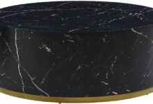 Why the Modern Black Faux Marble Coffee Table Fits Any Space Perfectly