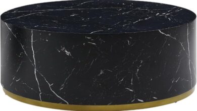 Why the Modern Black Faux Marble Coffee Table Fits Any Space Perfectly