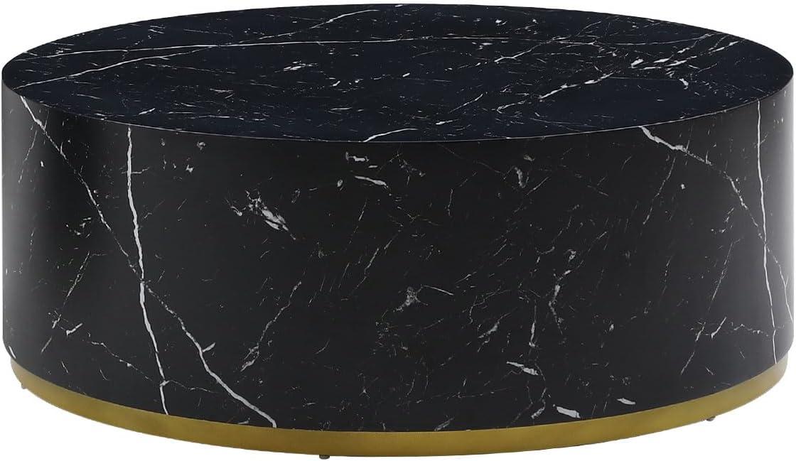Why the Modern Black Faux Marble Coffee Table Fits Any Space Perfectly