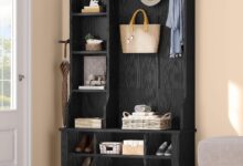How the YITAHOME Farmhouse Hall Tree Transformed Our Entryway Storage