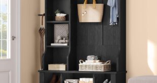 How the YITAHOME Farmhouse Hall Tree Transformed Our Entryway Storage