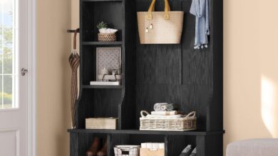 How the YITAHOME Farmhouse Hall Tree Transformed Our Entryway Storage