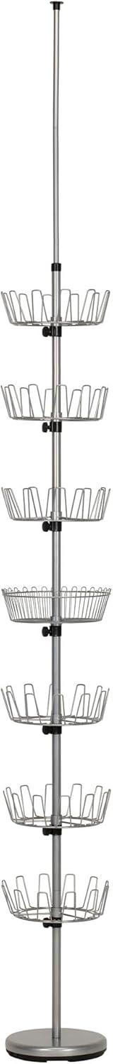 Maximizing Closet Space with a Sleek 6-Tier Revolving Shoe Rack