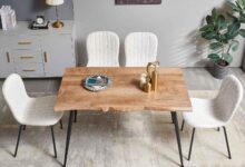 Maximizing Small Spaces with a Sleek Boucle Dining Set