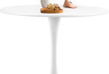 A Sleek and Sturdy Modern Round Table for Small Spaces