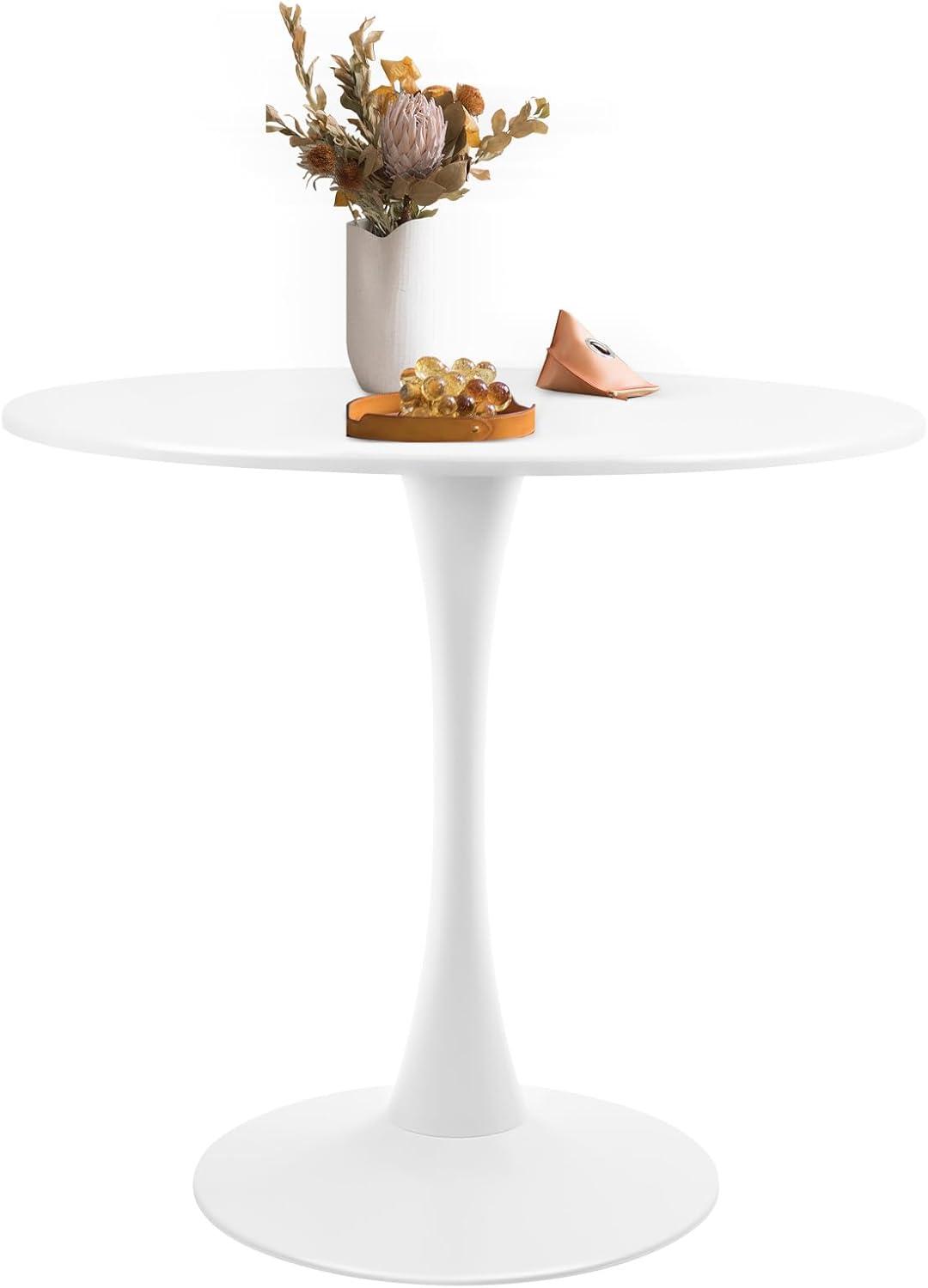 A Sleek and Sturdy Modern Round Table for Small Spaces