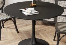 Recaceik Tulip Dining Table: Compact, Sturdy, and Spacious