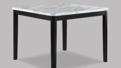 Elevating Dining Spaces: Exploring a Sleek Marble-Top Counter Table