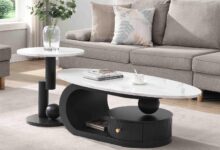 Modern Nesting Coffee Tables: Style Meets Storage in White Marble