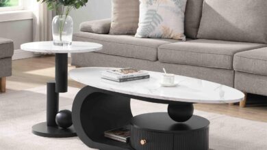 Modern Nesting Coffee Tables: Style Meets Storage in White Marble
