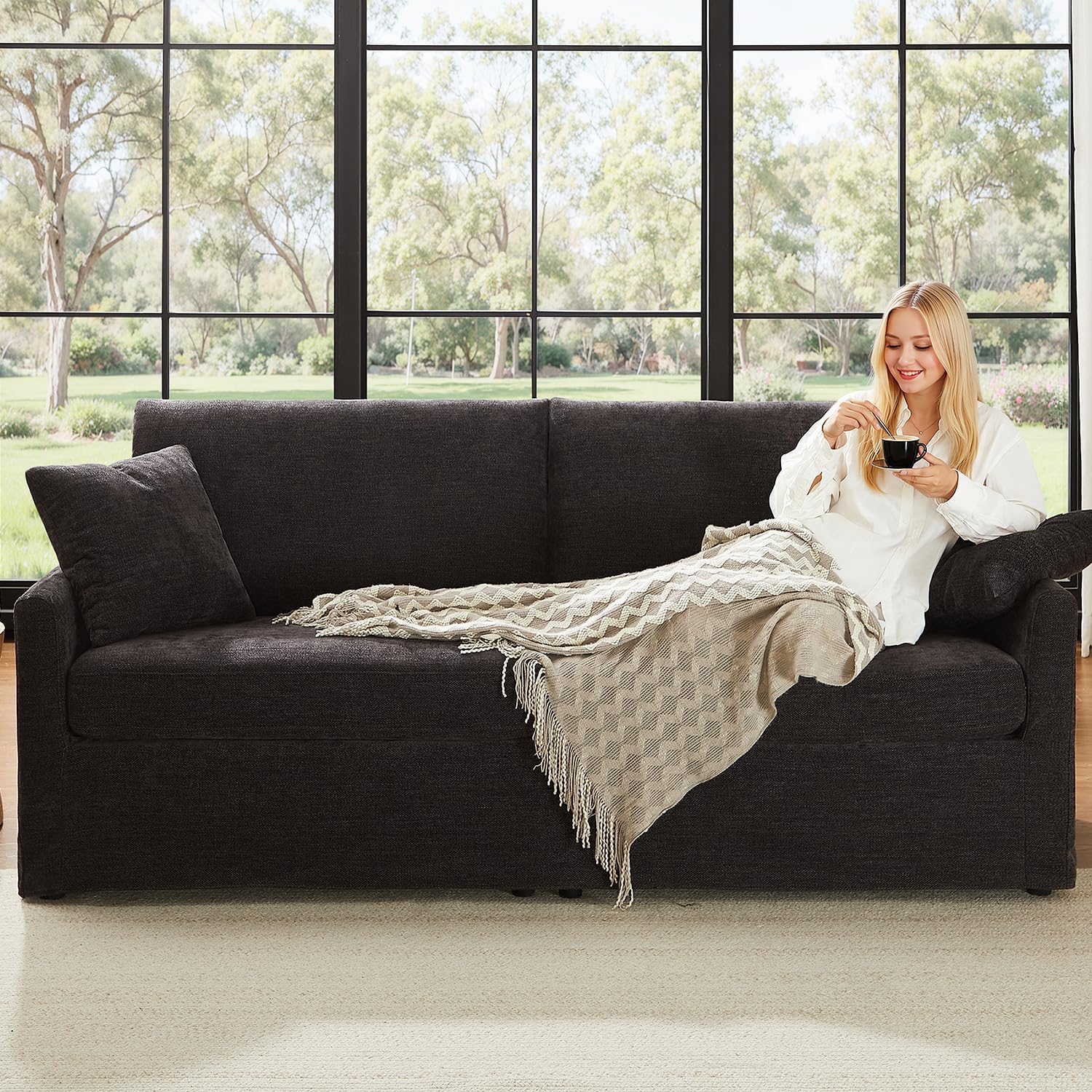 Cozy, Firm, and Easy: Exploring an 85″ Chenille Sofa for Small Spaces