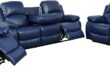 Finding Comfort and Style with a Blue Bonded Leather Recliner Set