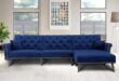 Spacious Style Meets Comfort: Exploring the Blue Velvet Sectional Sofa Bed