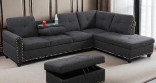 Finding Balance: Stylish Comfort in a Dark Grey L-Shaped Sectional