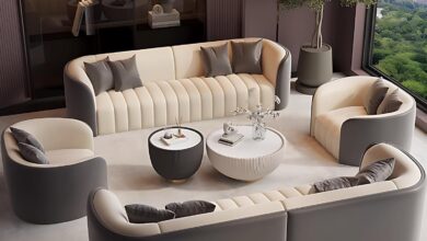 Discovering Comfort and Style with a Modern Curved Leather Sectional Set