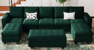 Discovering Comfort and Style with a Modular Velvet U Sofa Set