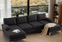 VINGLI 110 U Shaped Sectional Sofa: Comfort Meets Durability