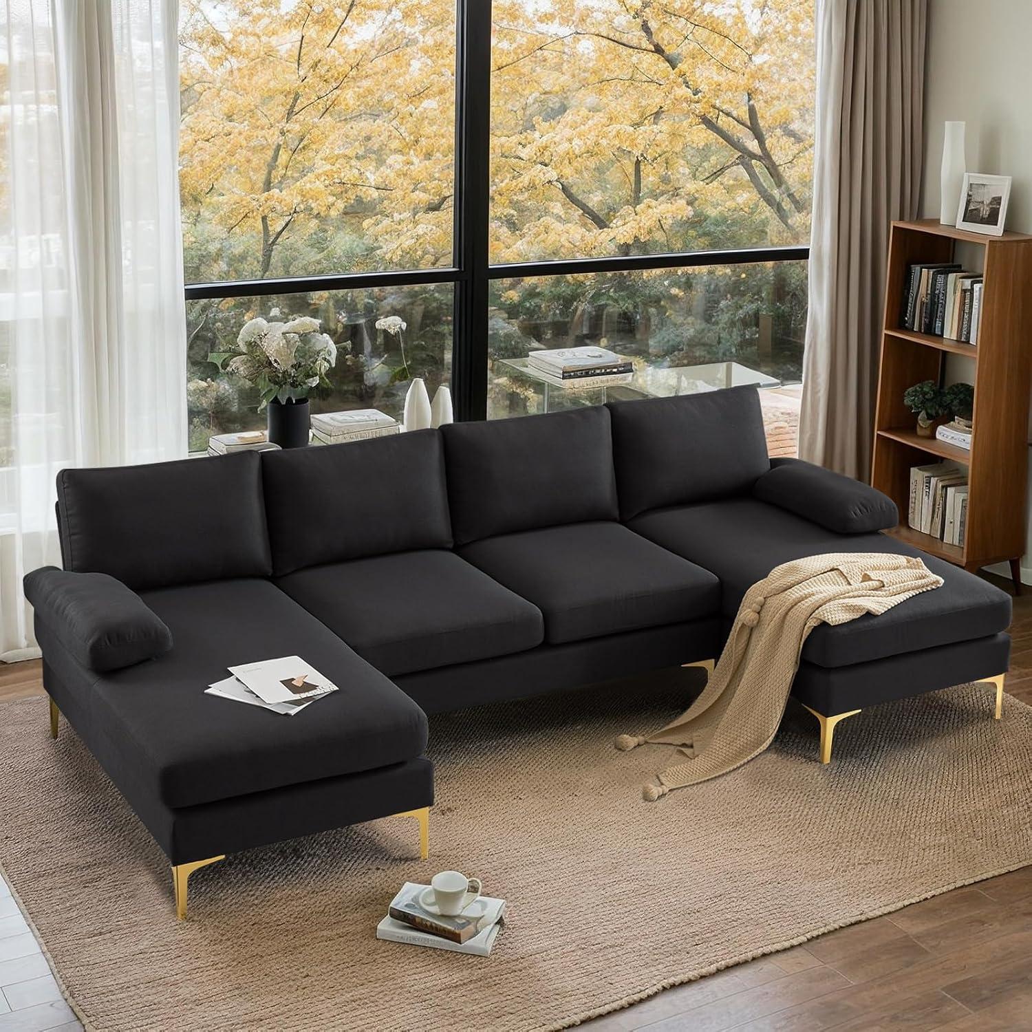 VINGLI 110 U Shaped Sectional Sofa: Comfort Meets Durability