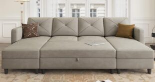 Spacious Velvet U-Shaped Sectional: Comfort Meets Clever Storage