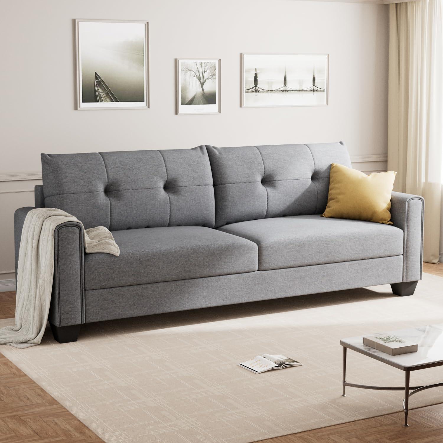 82 Modern 3 Seater Sofa With Deep Cushions Quick Setup